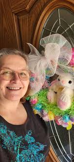 Ragbow wreath with added ribbon details