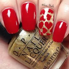 @skylark_nails easy tutorial of wine nails. 50 Luminous Red And Gold Nail Designs Be Modish