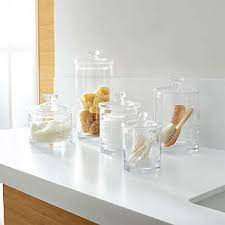 Glass vanity tray for bathroom. Bathroom Accessories Bath Storage Crate And Barrel