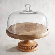 Wooden Cake Stand With Dome Wooden Cake Stands Cake Stand Decor Cake Stand With Dome