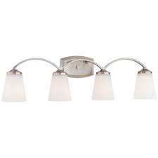 Minka Lavery Overland Park 4 Light Brushed Nickel Bath Light 6964 84 Minka Lavery Vanity Lighting Bathroom Vanity Lighting