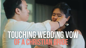 I humbly give you my hand and my heart as i pledge my faith and love to you. Touching Wedding Vows Of A Christian Bride Tagalog Youtube