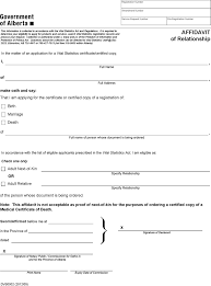 A notarized letter or an affidavit is considered better evidence than just a signed letter or an email, but these are. Free Alberta Affidavit Of Relationship Form Pdf 445kb 1 Page S