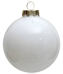 White ball ornament with glitter and sequins. White Glass Christmas Ball Ornaments Cheaper Than Retail Price Buy Clothing Accessories And Lifestyle Products For Women Men