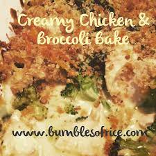 Creamy Chicken And Broccoli Bake Bumbles Of Rice