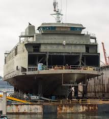 Black Ball Ferry Port Angeles Washington Mv Tokitae Being Built In Dry Dock Ferry Boat Boat Tug Boats