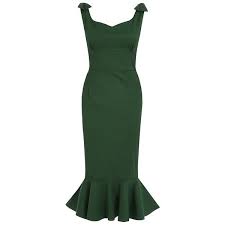 Ariel Green Fishtail Wiggle Dress 1 355 Uah Liked On Polyvore Featuring Dresses Green Fishtail Dress Fitted Dresses Pencil Dress Sweetheart Cocktail