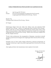 Maka dalam pembuatan surat penawaran barang/jasa harus. Surat Permohonan Pengangkutan Sampah Non B3 Docx