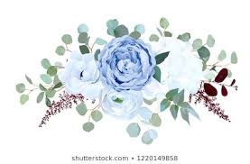 Dusty Blue Rose White Hydrangeaanemone Eucalyptus Stock Image Download Now White Hydrangea Blue Watercolor Floral Flower Frame