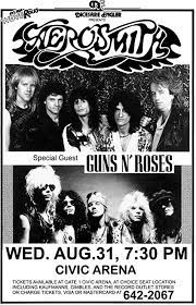 Amazon Com Innerwallz Aerosmith Permanent Vacation Tour 1988 With Guns N Roses Retro Art Print Poster Size Print Of Retro Concert Poster Features Steven Joe Tom Joey And Brad Prints