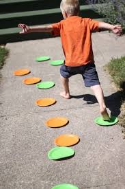 Hop Skip Jump With Paper Plates Gross Motor Activity Outdoor Activities For Kids Gross Motor