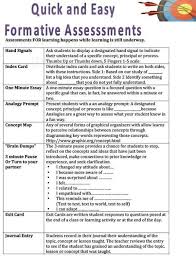 A Handy Chart Featuring 8 Ways To Do Formative Assessment