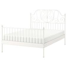 Leirvik Bettgestell Weiss Luroy Ikea Deutschland In 2020 Leirvik Bed Bed Frame Metal Bed Frame
