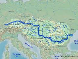 Map Of Europe With The Danube Europe S Second Longest River After The Volga Highlighted In Dark Blue Danube River Danube Map