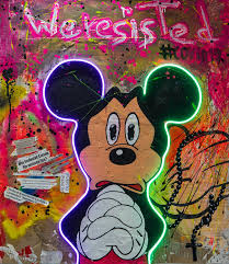 Covid point na parkovišti otestujte se od 13. Mickey Mouse Covid Edition By Jogis Art 2020 Painting Pastel Pencil On Wood Singulart