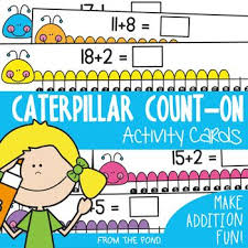 number line addition activity cards for counting on