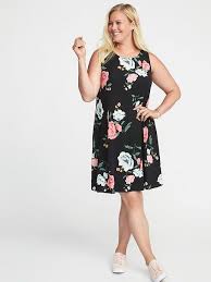 Sleeveless Plus Size Jersey Knit Swing Dress Knit Swing Dress Swing Dress Fashion