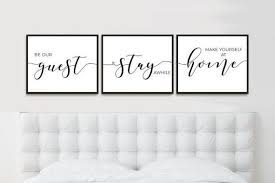 Be Our Guest Set Of 3 Prints Wall Decor Guest Room Printable Etsy In 2021 Guest Room Decor Guest Bedroom Decor Guest Room Printable