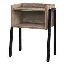 The coffee table is the glue that brings the style and the social aspects of a living room or family room together. Monarch Specialties Accent Table Dark Taupe Finish And Black Metal 23 In H Rona