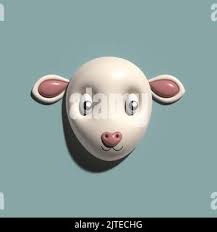 Drôle de tête de mouton Photo Stock