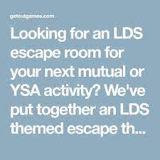 Designed to be set up in an lds meetinghouse, this escape room scenario is centered around the 2018 mutual theme peace in christ and features media clips. Lds Escape Room Mutual Ysa Activity Getout Games