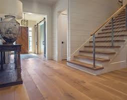 Designed to last, styles for any budget. Wide Plank White Oak Wood Floor In Nashville Tn With Matching Stair Treads Farmhouse Entry Atlanta By Oak Broad Houzz