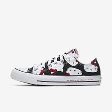 Black And White Low Top Converse Converse X Hello Kitty Chuck Taylor All Star Canvas Low Top Unisex Shoe Nike Com Hello Kitty Shoes Converse Chuck Taylor All Star Chuck Taylor All Star