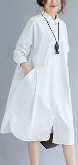 Shop with afterpay on eligible items. 2018 White Cotton Shirt Dress Plus Size Traveling Clothing Casual Long Sleeve Pockets Side Open Turn Down Collar Cotton Shirt Dress In 2021 Shirt Dress Clothes Fashion Design Clothes