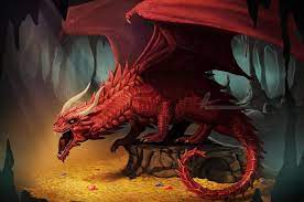 Dragon Treasure By Aonikaart On Deviantart Fantasy Dragon Dragon Pictures Red Dragon