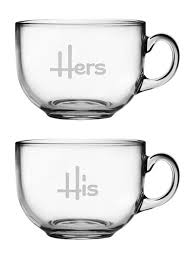 His and hers coffee mugs. His Hers Jumbo Coffee Mugs Set Of 2 Oversized Coffee Mugs Mugs Glass Coffee Mugs