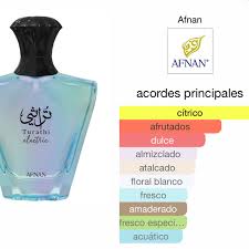 Turathi Electric de Afnan Es una fragancia de la familia olfativa Arom&aacute;tica  Frutal para Hombres y Mujeres. Esta fragrancia es nueva. Turathi Electric  se lanz&oacute; en 2025. Las Notas de Salida son