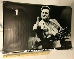 4.4 out of 5 stars. Huge Subway Poster Johnny Cash Middle Finger Mint Condition Ring Of Fire Country Ebay
