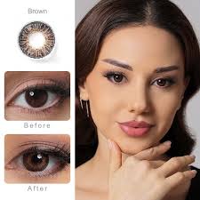 3 Tone Brown Contacts, Natural Brown Eye Contact Lenses