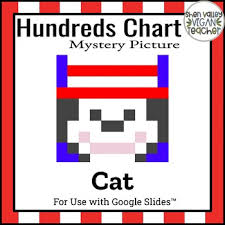 hundreds chart mystery picture cat