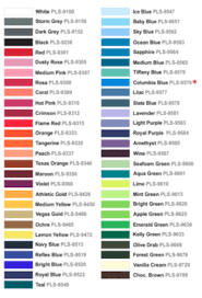 studious thermoflex plus color chart 2019