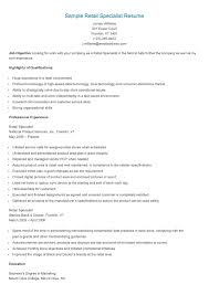 Stanley Black And Decker Careers Sample Retail Specialist Resume Resume Specialist Sample