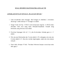 Soal tik kelas 9 semester 1 dan kunci jawaban doc. Doc Soal Remidi Matematika Kelas Vii Dimas Andrew Academia Edu
