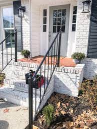 Wrought iron handrails come in a variety of shapes & sizes and fit into any type of stairway. How To Repurpose Exterior Iron Stair Railings Noting Grace