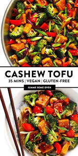 Cashew Tofu Recipe Gimme Some Oven Recipe Vegetable Recipes Healthy Veggies Crispy Tofu