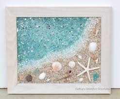 Excited To Share This Item From My Etsy Shop Beach Art Shell Art Beach Window Shell Window Beach Glass Beach Glass Art Sea Glass Window Glass Window Art