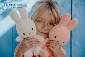 Nijntje & Miffy Kuscheltier Hase Terry Light Pink Dutch Design 33cm