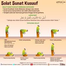 Wahbah az zuhaili meringkaskan pendapat jumhur fuqoha' dari. Tatacara Solat Sunat Kusuuf Gerhana Matahari