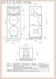 Bentuk Ukuran Skema Box Speaker 15 X2 Low Mid Lapangan T2152 Haza Event Organizer Desain Speaker Pengukur