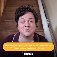 Tune in tomorrow morning for an online storytelling and craft session with  author James Catchpole and illustrator Karen George. 📖✂️✨, Hear James read  their new picture book "What Happened to You?", a ...