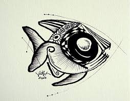 Fish abstract vector design logo te. Ink Fish Eleven 2012 World Renowned Artist J Vincent Scarpace Com Abstract And Remodern Fish Art Paintings And Drawings