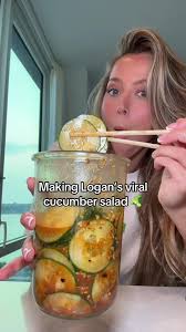 Making Logan’s Viral Cucumber Salad 🥒