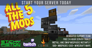 What is the best minecraft modpack to play in . Curse All The Mods 5 Server Hosting Rental Stickypiston