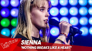 It won't be a problem for loïc to. Sienna Nothing Breaks Like A Heart Blind Auditions The Voice Kids Belgique Youtube