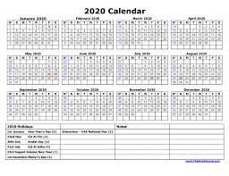Yearly Planner 2020 With Public Holidays In United Arab Emirates Calendar Academic Calendar Excel Calendar Template