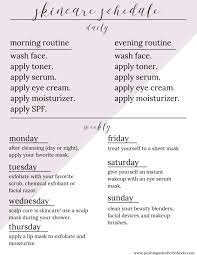 Weekly Skincare Routine Skin Routine Skin Care Routine Steps Daily Skin Care